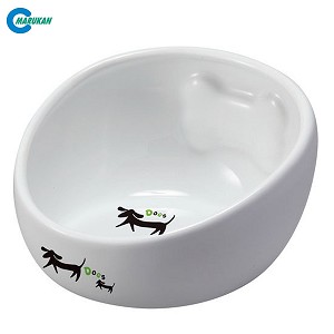 Marukan Bone Shaped Ceramic Bowl for Dogs