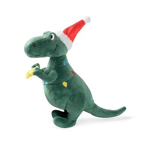 Fringe Studio Holiday Tree Rex Dog Squeaker Plush Toy
